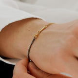 Curb Bracelet Oxidized/Gold