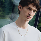 Square Chain Necklace Gold