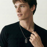 Arrow Tag Necklace Oxidized