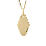 Asymmetric Tag Necklace Gold