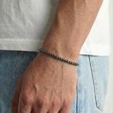 Box Chain Bracelet Oxidized