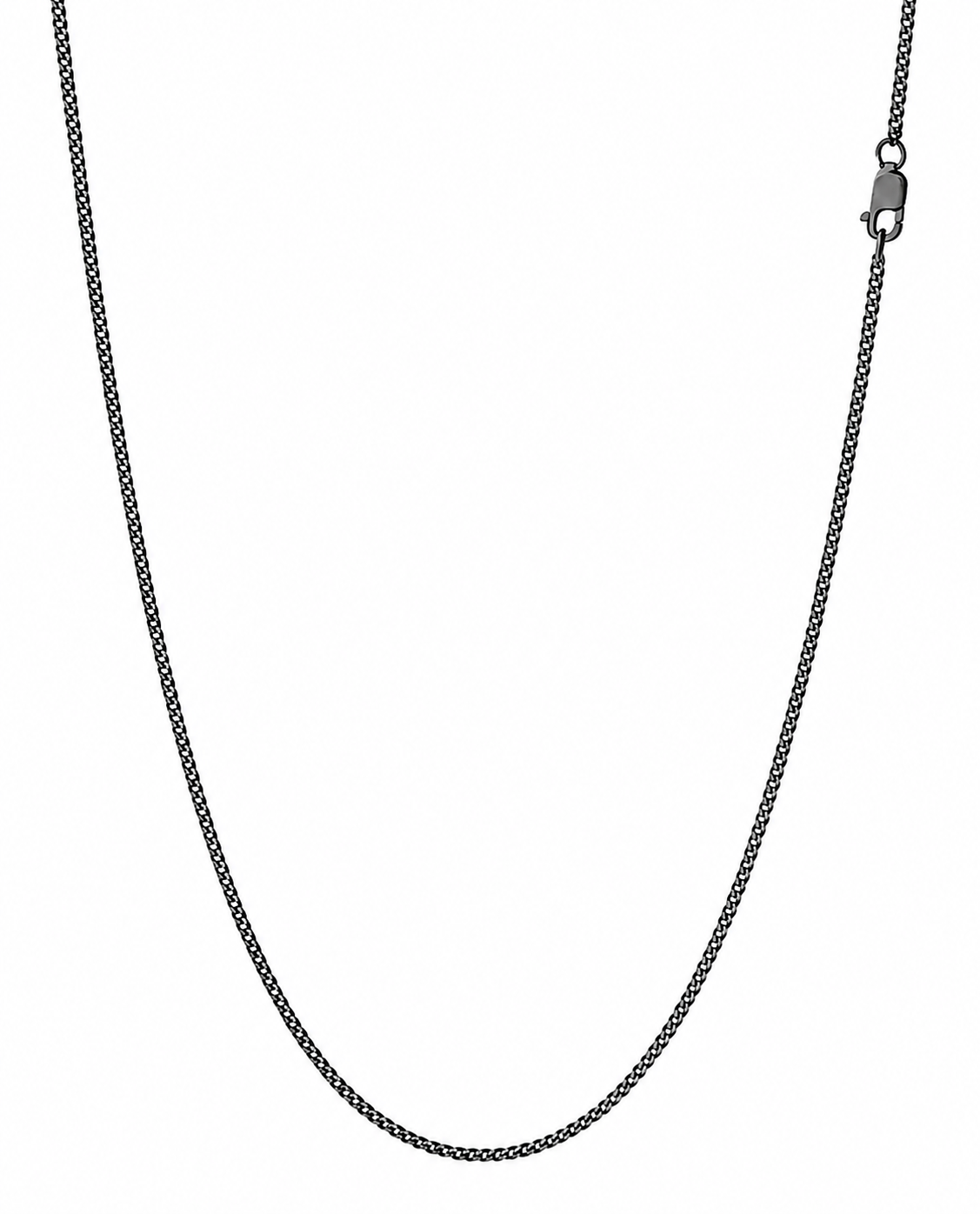 Curb Necklace Black in black ruthenium