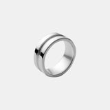 Double Line Ring Polished Silver