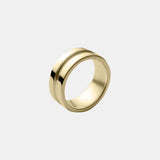 Double Line Ring Polished Gold