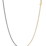 Curb Necklace Oxidized Gold