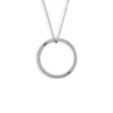 Large Track Necklace Brushed Silver