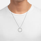 Large Track Necklace Polished Silver