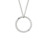 Large Track Necklace Polished Silver