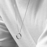 Octagon Necklace Polished Silver
