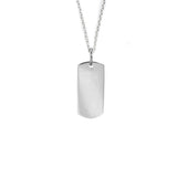 Tag Necklace Polished Silver