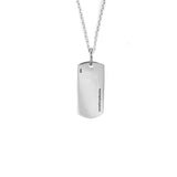 Tag Necklace Polished Silver