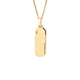 Vertical Tag Necklace Gold