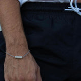 Cable Chain Bracelet Brushed Silver