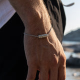 Cable Chain Bracelet Brushed Silver