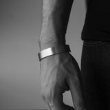 Edge Bracelet Brushed Silver / 13mm