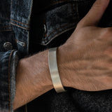 Edge Bracelet Brushed Silver / 13mm