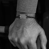 Triple Punched Bracelet Polished Silver