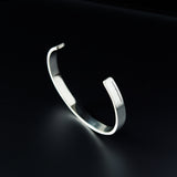 Edge Bracelet Brushed Silver / 6mm