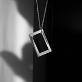 Wide Rectangle Polished Silver