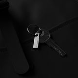 Rectangular Keyring Polished Silver