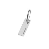 Rectangular Keyring Polished Silver