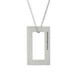Wide Rectangle Brushed Silver